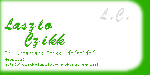 laszlo czikk business card